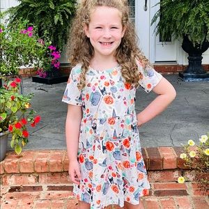 New Girls Boutique Halloween 2022 dress sz 2- 7/8 FREE BOW